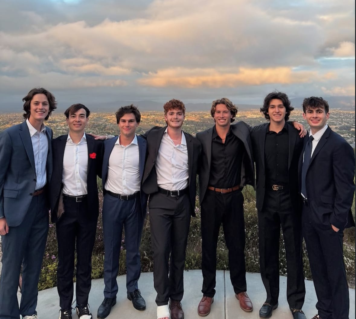 Hudson Pagni with friends